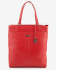 Cole Haan Village Marcy Tech Tote Bag Tango Red Leather Top Handbag Purse New