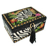 Mary Frances Africa Zebra Special Beaded Bag Handbag Box Black Animal Safari New