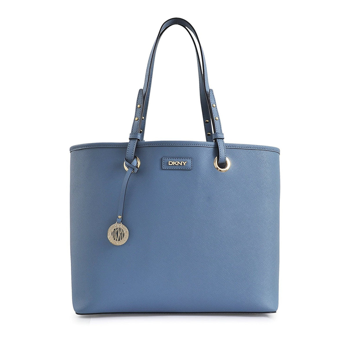 Dkny Tote Bryant Park Saffiano Shopper Light Blue Saffiano Ns Bag New– Bag Lady Shop