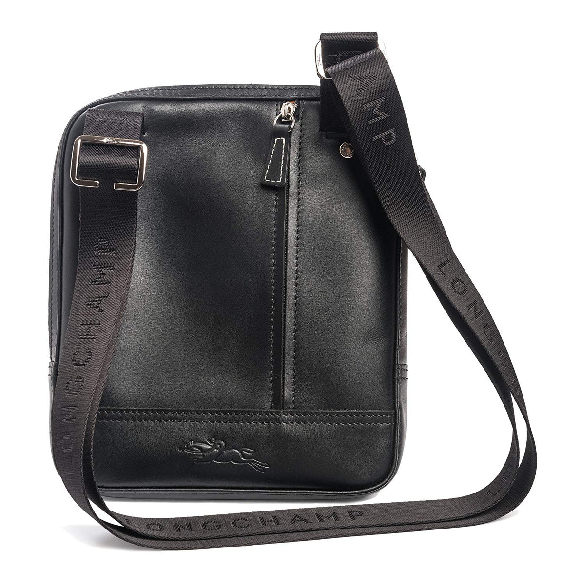 Longchamp, Bags, Longchamp Paris Black Leather Crossbody Bag