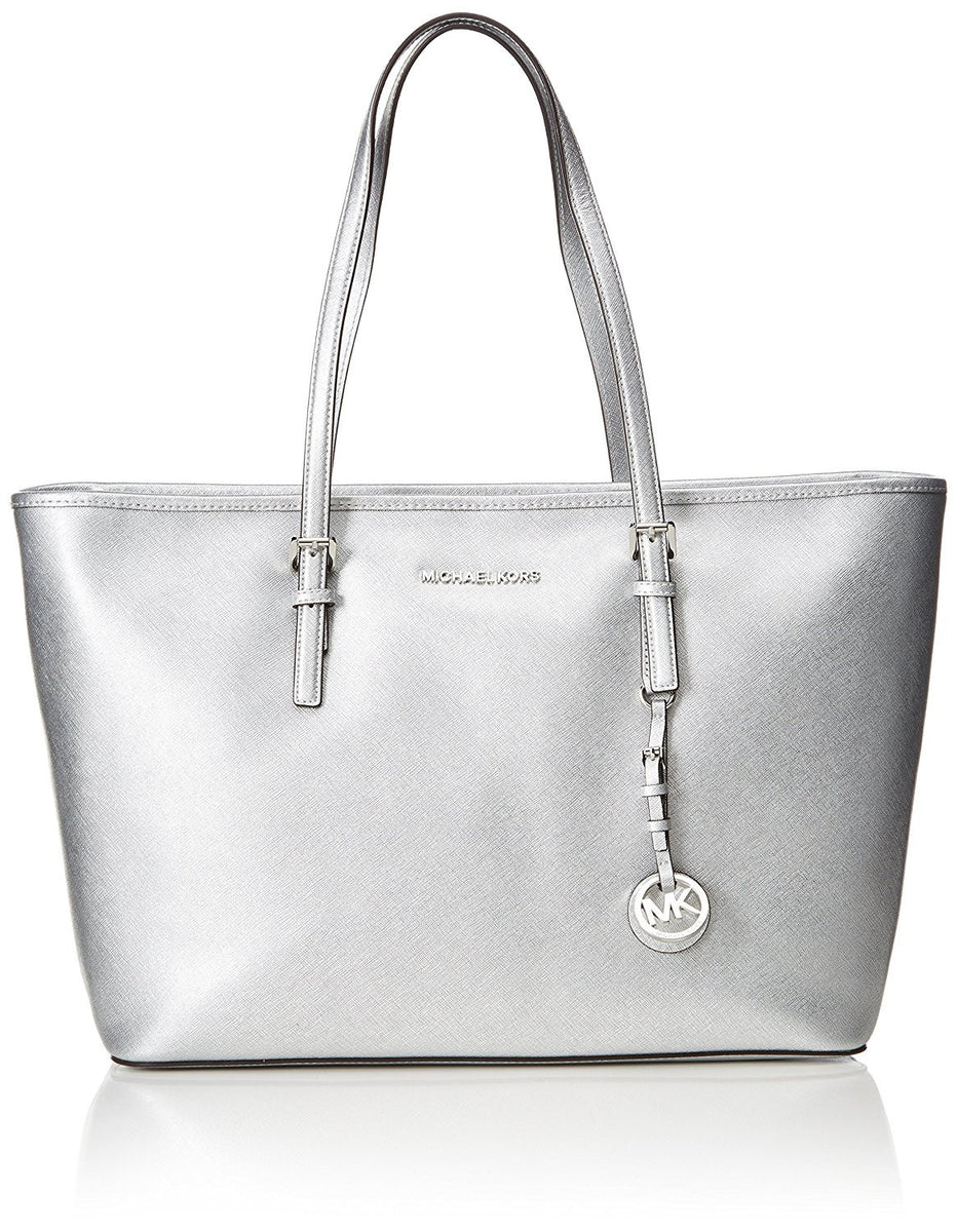 Michael Kors Jet Set Travel Saffiano Leather Medium Tote (Dark Taupe) :  Clothing, Shoes & Jewelry 