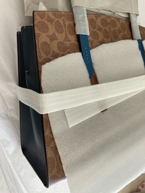 Coach Charlie Carryall in Colorblock Signature Canvas Charcoal Handbag NEW COACH® Outlet | Charlie Carryall In Colorblock Signature Canvas main image 2