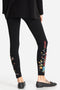 Johnny Was Cara Legging Pants Black Embroidery Floral Cotton Pant Flower New
