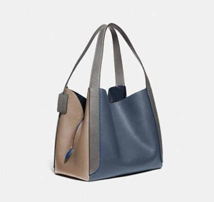 Coach Leather Colorblock Hadley Hobo Dark Denim/Multi Tote Bag NEW– Bag  Lady Shop