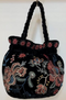 Johnny Was DENALI VELVET POUCH Small Black Embroidery Handbag Bag New