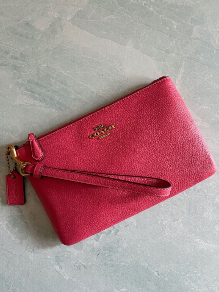 small hot pink coach purse