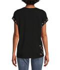Johnny Was Ceretti Relaxed Tee Flowers Black Floral Bird Cotton shirt New