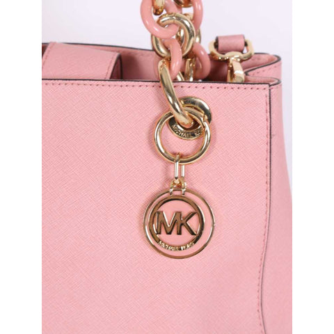 Michael Kors Cynthia Satchel Medium Handbag Pale Pink Shoulder Bag Purse New