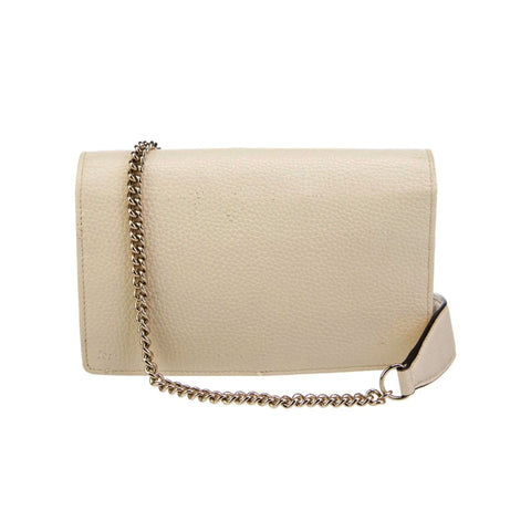 Gucci Soho Off White GG Crossbody Wallet IVORY Italy Leather Handbag Bag Box NEW