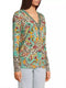 Johnny Was Etris Janie Favorite Long Sleeve Button Henley Tee Shirt Beige Top NEW