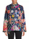 Johnny Was Janie Favorite Long Crew Tee Floral Shirt Mcdreamer Top Blue XXL NEW