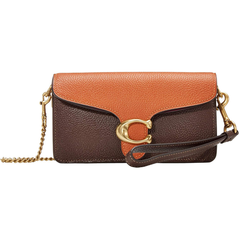 Coach Tabby Crossbody Strap B4 Dark Brown Teak Leather Snap Gold Handbag Bag New