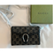 Gucci Dionysus GG Mini Chain Wallet Black Denim Handbag Silver Italy Bag NEW