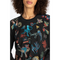 Johnny Was Zoe Black Relaxed Drape Top Shirt Blouse Animal Embroidery Floral New