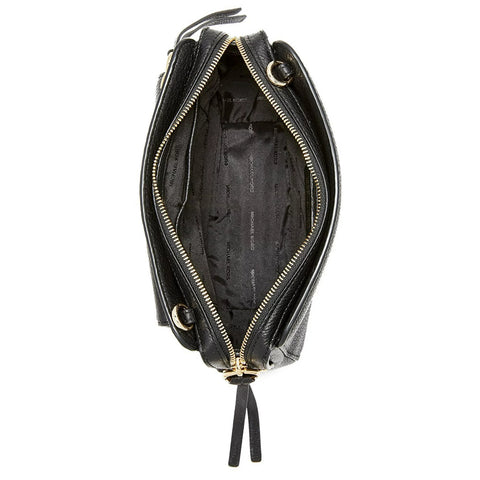 Michael Kors Mitchell Medium Crossbody Handbag Gold Black Shoulder Bag Purse New