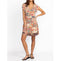 Johnny Was Aztec Flower Tiered Hem Dress Red Floral Short Flowers XXL Beige NEW