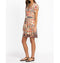 Johnny Was Aztec Flower Tiered Hem Dress Red Floral Short Flowers XXL Beige NEW
