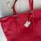 Longchamp Lm Cuir Large Tote Pink Rose Shoulder Bag Leather Handbag Purse New