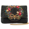 Mary Frances Traditions Black Chain Crossbody Special Bag Bead Handbag Purse NEW