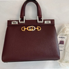 Gucci Zumi Gold Wine Red Shoulder Bag Top Handle Handbag Leather Bordeaux NEW