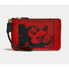 Coach Small Red Wallet Disney Mickey Mouse X Keith Haring Purse Wristlet Bag New