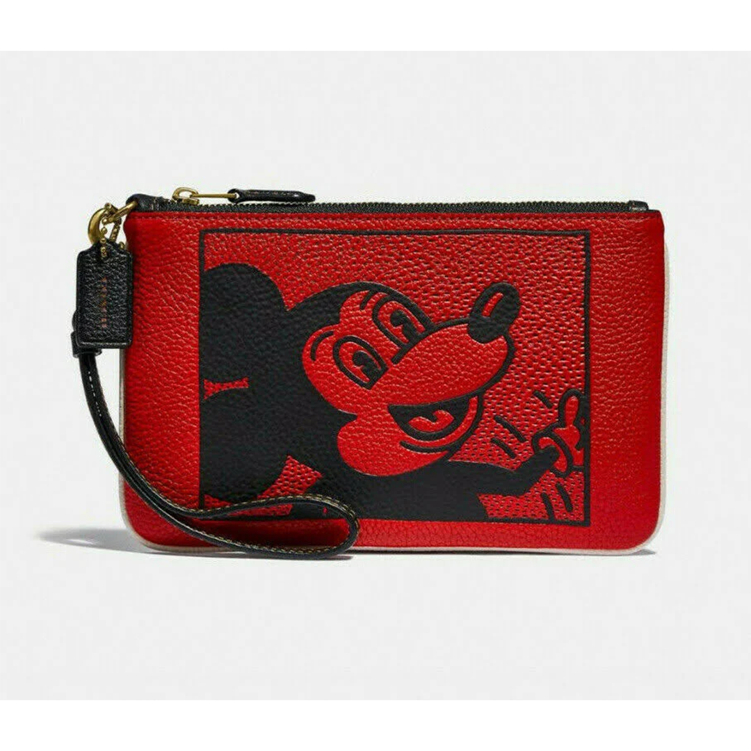 Coach Small Red Wallet Disney Mickey Mouse X Keith Haring Purse Coach Small Red Wallet Disney Mickey Mouse X Keith Haring Purse