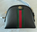 GUCCI Calfskin GG Web Small Ophidia Dome Shoulder Bag Red green Black NEW