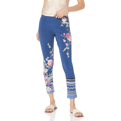 Johnny Was Legging Willowa Revive Soft Pant Special Floral Blue Leggings Pants New