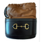 Gucci GG 1955 Horse Bit Cocoa Dark Brown Bucket Shoulder Bag Leather Handbag NEW