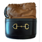 Gucci GG 1955 Horse Bit Cocoa Dark Brown Bucket Shoulder Bag Leather Handbag New