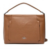 Coach Pebbled Leather Scout Hobo Saddle Soft Zipper Handbag Bag Brown Purse NEW