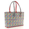 Christian Louboutin Cabata Small Leather Multicolor Red Tote Bag Pouch Italy NEW
