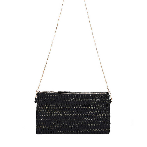 A & B Embellished Convertible Clutch Black Bee Crossbodody Handbag Bag Purse New