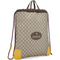 Gucci Drawstring Tiger Pre Loved Webline Beige GG Supreme Coated Canvas Neo Vintage Shoulder Bag Backpack Brown New
