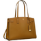 Tory Burch Walker Satchel Bag Leather Magnetic Snap Closure Handbag Brown New