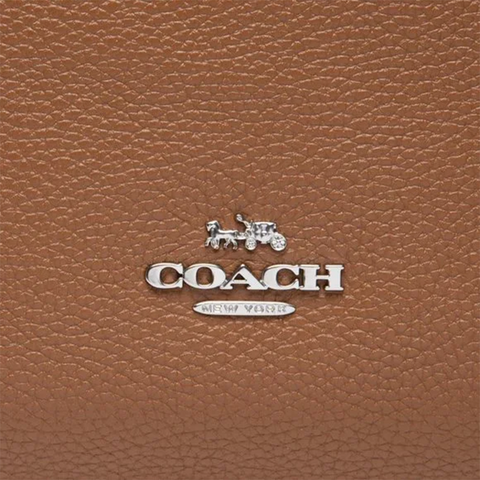Coach Pebbled Leather Scout Hobo Saddle Soft Zipper Handbag Bag Brown Purse NEW