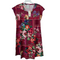 Johnny Was Bethia Cap Sleeve Night Dress Floral Cotton V Neck Flowers Purple NEW