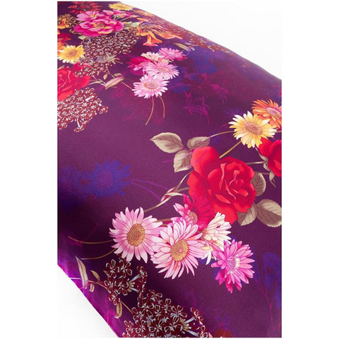 Johnny Was Sweet Bouquet Decklyn Pillowcase Silk Purple Floral Pattern Zipper New