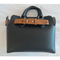 Burberry Baby Triple Stud Leather Belt Tote Bag Top Handle Black Handbag NEW