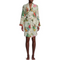 Johnny Was Evelyn Sleepwear Silk Robe Home Lounge Cream Butterfly Floral NEW
