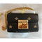 Gucci Calfskin Bee Star Print Padlock Wallet Leather Black Gold New