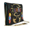 Mary Frances Cancer Horoscope Signs Black Flower Bag Handbag Purse Beaded New