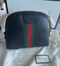 GUCCI Calfskin GG Web Ophidia Dome Small Gold Black Shoulder Bag Handbag NEW