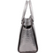 Michael Kors Selma Python Embossed Leather Satchel Silver Purse Bag Handbag New