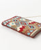 Mary Frances Turquoise Power Cell Phone Crossbody Pouch Bag Cream Red Beaded NEW