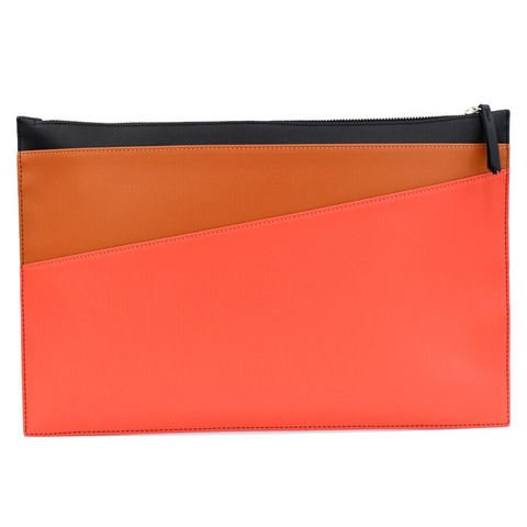 Longchamp Ruban Black Handbag Le Foulonne Bag Blue Orange Leather Wallet NEW