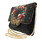Mary Frances Traditions Black Chain Strap Crossbody Special Bead Handbag Bag New