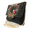 Mary Frances Traditions Black Chain Crossbody Special Bag Bead Handbag Purse NEW