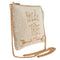 Mary Frances Bride Tribe White Wedding Zipper Beaded Bag Handbag Bridal Gold New