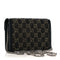 Gucci Dionysus GG Mini Chain Wallet Black Denim Handbag Silver Italy Bag NEW